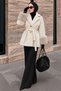 Fox Coat with Fur Sleeves Tsd260352 Grayish Ecru