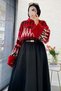 Premium Bell Model Scuba Skirt with Elastic Waist - Black - 4