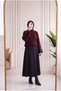 Isolde Stitched Detailed Turtleneck Knitwear Sweater-Zi̇5289 Claret Red