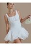 Rochie mini, alb - 7