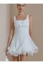 Rochie mini, alb - 6