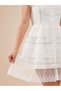 Rochie mini, alb - 4
