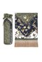 Green Ravza Patterned Velvet Prayer Rug