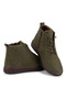 Altor Side Zipper Stitched Rubber Tied Sole Genuine Leather Women's Boots Khaki Nubuck - 2