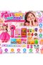 Kids Pretend Play Supermarket Cash Register Toy Set with Fashion Doll, Barcode Scanner, Play Money, Cash Card, Toy Food, Burgers, Pizza and Drinks, and Restaurant Role Play Set for Girls and Boys - 6