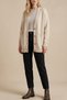 Women's Oversize Long Sleeve Soft Textured Basic Knitwear Cardigan with Buttoned Pockets - 4
