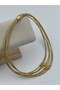 Tuelataki/ Gold Color Multi-Row Bead Detailed Women's Necklace - 2