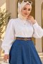 تنورة طويلة من قماش الدنيم - 4