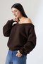 Women's 3-Strand Ruffled Shoulder Drop Boat Neck Sweatshirt 22278 - 7