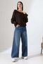 Women's 3-Strand Ruffled Shoulder Drop Boat Neck Sweatshirt 22278 - 9