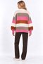 Women's Striped Color-Blocked Buttoned V-Neck Knitwear Cardigan - 6