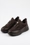 Lorem Yan Shaped Rubber Tied Stretch Genuine Leather Women's Shoes Brown Nubuck - 4