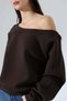 Women's 3-Strand Ruffled Shoulder Drop Boat Neck Sweatshirt 22278 - 6