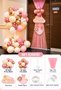 Baby Girl Hospital Room Door Decoration Set Pink 50 Balloons Welcome Baby Door Tulle Baby Shower Decoration Balloon Stand - 2