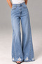 Women's Laser High Waist Blue Loose Jeans - 5