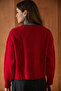 Braided Knitwear Cardigan Red - 6