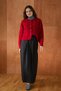Braided Knitwear Cardigan Red