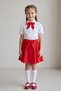 Girls' Red Scarf Short-Sleeved Lace Shirt Beaded Skirt April 23 October 29 Show Outfit