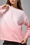 Women's Tie-Dye Printed Boat Neck Cotton Sweater