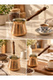 Copper Coffee Pot and 3-Piece Turkish Coffee Pot Set with Wooden Handle, Hand-Embroidered - 3