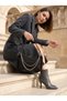 Women's Chain Detailed Suede Shoulder and Crossbody Bag - 3