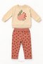 Baby Girl Set Apple Printed Top and Bottom Seasonal 2-Piece Set - 3