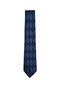 Baklava Patterned Thin Navy Blue Tie – 7 cm Wide - 7