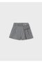 Black Checkered Girls' Shorts Skirt 4908