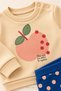 Baby Girl Set Apple Printed Top and Bottom Seasonal 2-Piece Set - 3