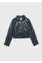 Navy Blue Girls' Patent Leather Jacket 7435 - 3