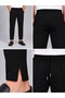 Men's Regular Fit Lycra Jogger Pants with Stripe Detail and Zippered Legs - 4
