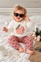Baby Girl Set Apple Printed Top and Bottom Seasonal 2-Piece Set - 2