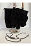 Liora Women's Suede Handbag with 3D Flower Detail, Bamboo Handle and Detachable Chain Strap - 4