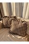2-Piece Brown Linen Cloth Cover (45X45Cm)
