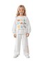 Cotton Oversize Printed Sweatshirt - Printed Palazzo Sweatpants Set