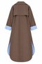 Brown Striped Lining Detailed Side Slit Trench Coat - 4273 - 2