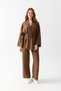 Zen Elegance Women's Kimono Set - Wide Leg Linen Textured Top and Bottom Summer Women's Set - 2