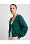 Floral Motif Knitwear Cardigan - 3