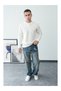 Men's Ribbed Henley Collar Long Sleeve Sweat Shirt - 5