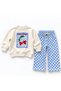 Children's Unisex Cherry Printed 100% Cotton Top and Bottom Set - 2