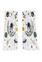 Astronaut on the Moon, Rocket and Planet Patterned Double Winged Background Curtain - 2