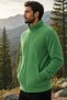 Men's Fleece Cardigan Winter Zipper Jacket Anti-Hairballing Windproof Fleece Sweater Sweat - 5
