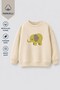 Unisex Kids 3 Thread Fabric Cotton Elephant Printed Sweatshirt - 2