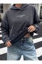 Large Size 3 Threaded Threaded Sweatshirt Multi-Colored Oversize Unisex Hoodie - 2