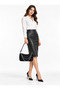 Women's Black Chain Detailed Suede Hand and Shoulder Bag-Bd8033 - 4