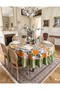 Portal Patterned Round Ruffled Tablecloth - Hassle-Free and Liquid-Repellent