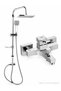 Tulio Bathroom Faucet and Dst19-3 Square Rain Shower System 2-Piece Chrome Bathroom Set