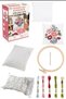 DIY Cross-Stitch Cushion Kit – Etamin Embroidery Set, Floral Pattern Decorative Pillow Making Kit, DIY Hobby Set - 3