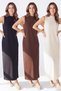 3 Pack Half Turtleneck Zero Sleeve Viscose Maxi Dress - 3