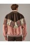 (8109) Fur Collar Vintage Patterned Patchwork Men's Bomber Jacket - L/Xl - 3